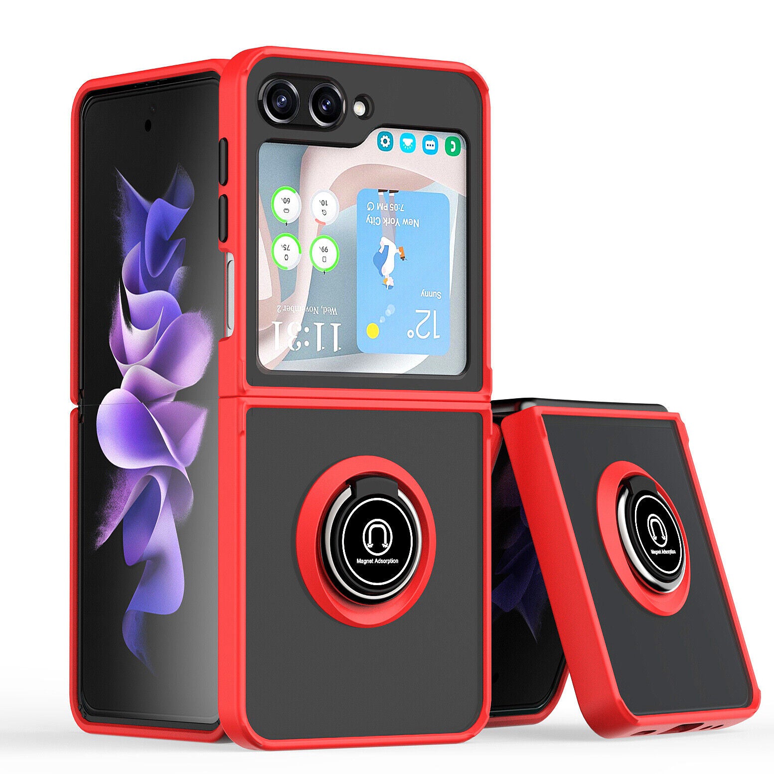 Matte Ring Case for Samsung Galaxy Z Flip 5 5G Matte Ring Case for Samsung Galaxy Z Flip 5 5G